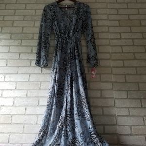 Xhileration Blue Butterfly Dress